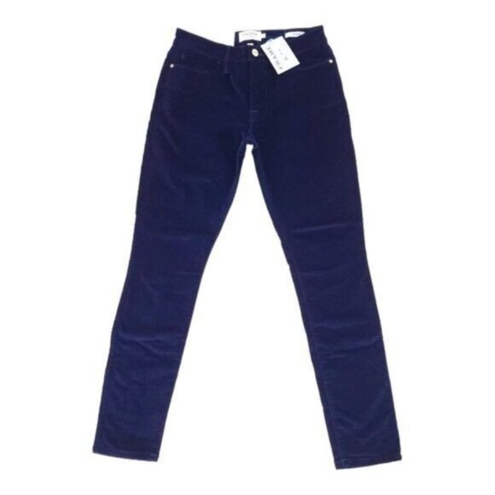 FRAME Le High Rise Blue Skinny Corduroy Jeans Pants Size 27 NWT - Picture 11 of 11